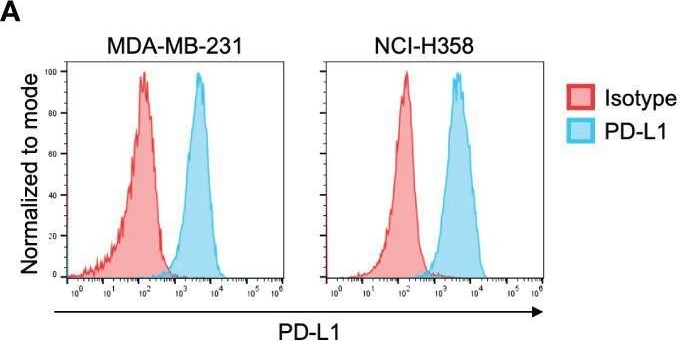 Fig.4.A showing Flow cytometry/Cell sorting from the publication: Targeting PD-L1 in solid cancer with myeloid cells expressing a CAR-like immune receptor.