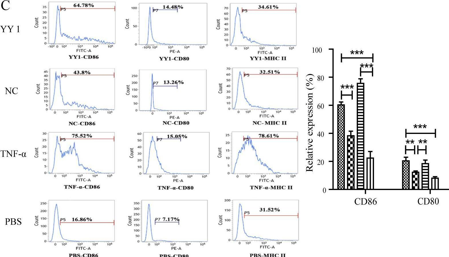 Fig.4.C showing Flow cytometry/Cell sorting from the publication: The novel role of Yin Yang 1 in acute rejection of liver allografts through activation of dendritic cells.