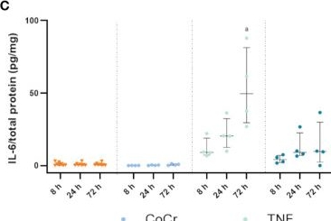 Fig.6.C from the publication: Influence of metallic particles and TNF on the transcriptional regulation of NLRP3 inflammasome-associated genes in human osteoblasts.