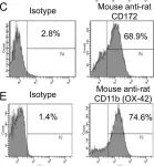 Fig.1.C showing Flow cytometry/Cell sorting from the publication: Mucosal immunization with live attenuated Francisella novicida U112ΔiglB protects against pulmonary F. tularensis SCHU S4 in the Fischer 344 rat model.