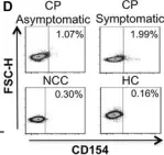 Fig.3.D showing Flow cytometry/Cell sorting from the publication: T cells responding to Trypanosoma cruzi detected by membrane TNF-α and CD154 in chagasic patients.
