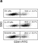 Fig.5.A showing Flow cytometry/Cell sorting in a Mus musculus (House mouse) sample from the publication: Cathelicidins prime platelets to mediate arterial thrombosis and tissue inflammation.