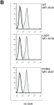 Fig.3.B showing Flow cytometry/Cell sorting from the publication: Naturally-occurring genetic variants in human DC-SIGN increase HIV-1 capture, cell-transfer and risk of mother-to-child transmission.