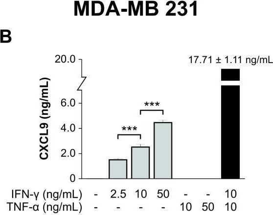 Fig.2.B showing Enzyme-linked immunosorbent assay from the publication: Modulation of CXCR3 ligand secretion by prostaglandin E2 and cyclooxygenase inhibitors in human breast cancer.