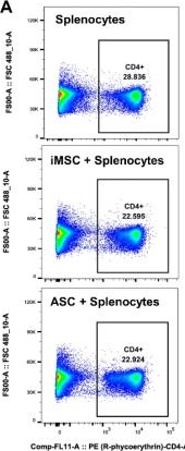 Fig.4.A showing Flow cytometry/Cell sorting in a Mus musculus (House mouse) sample from the publication: Mesenchymal Stem Cell Induced Foxp3(+) Tregs Suppress Effector T Cells and Protect against Retinal Ischemic Injury.