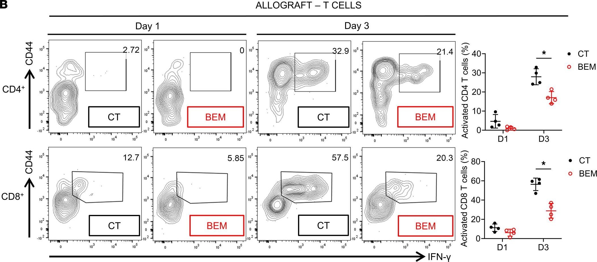 Fig.5.B showing Flow cytometry/Cell sorting in a Mus musculus (House mouse) sample from the publication: AXL inhibition suppresses early allograft monocyte-to-macrophage differentiation and prolongs allograft survival.