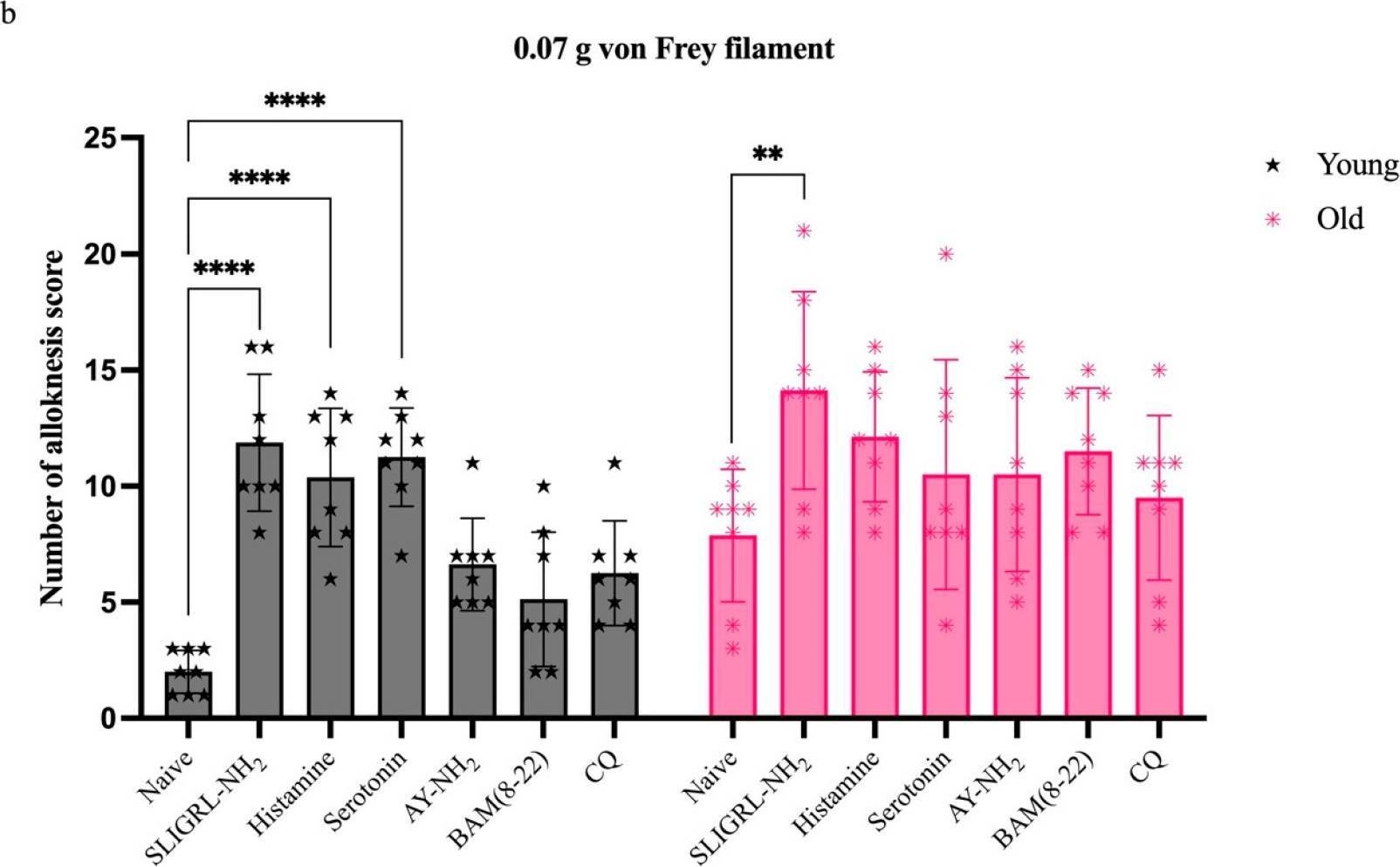 Fig.2.B from the publication: Decreased Responsiveness to Chemical Itch in Old Mice.