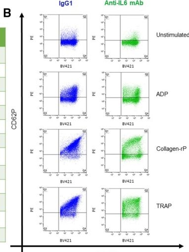 Fig.2.B showing Flow cytometry/Cell sorting from the publication: Direct Interleukin-6 Inhibition Blunts Arterial Thrombosis by Reducing Collagen-Mediated Platelet Activation.