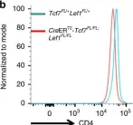 Fig.4.B showing Flow cytometry/Cell sorting from the publication: Stage-specific epigenetic regulation of CD4 expression by coordinated enhancer elements during T cell development.