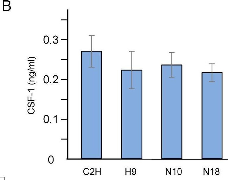 Fig.1.B showing Enzyme-linked immunosorbent assay in a Mus musculus (House mouse) sample from the publication: Macrophage-Colony-Stimulating Factor Receptor Enhances Prostate Cancer Cell Growth and Aggressiveness In Vitro and In Vivo and Increases Osteopontin Expression.