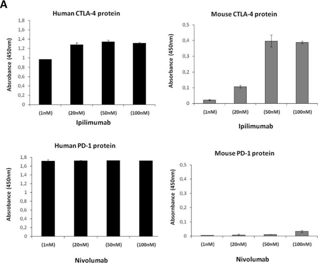 Fig.4.A showing Enzyme-linked immunosorbent assay in a Homo sapiens (Human) sample from the publication: Evidences of CTLA-4 and PD-1 Blocking Agents-Induced Cardiotoxicity in Cellular and Preclinical Models.