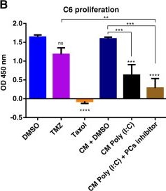 Fig.5.B from the publication: Therapeutic anti-glioma effect of the combined action of PCSK inhibitor with the anti-tumoral factors secreted by Poly (I:C)-stimulated macrophages.