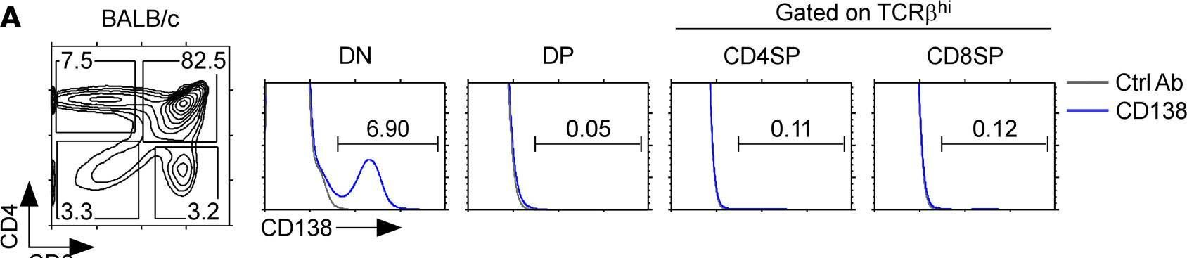 Fig.1.A showing Flow cytometry/Cell sorting from the publication: CD138 expression is a molecular signature but not a developmental requirement for RORγt+ NKT17 cells.